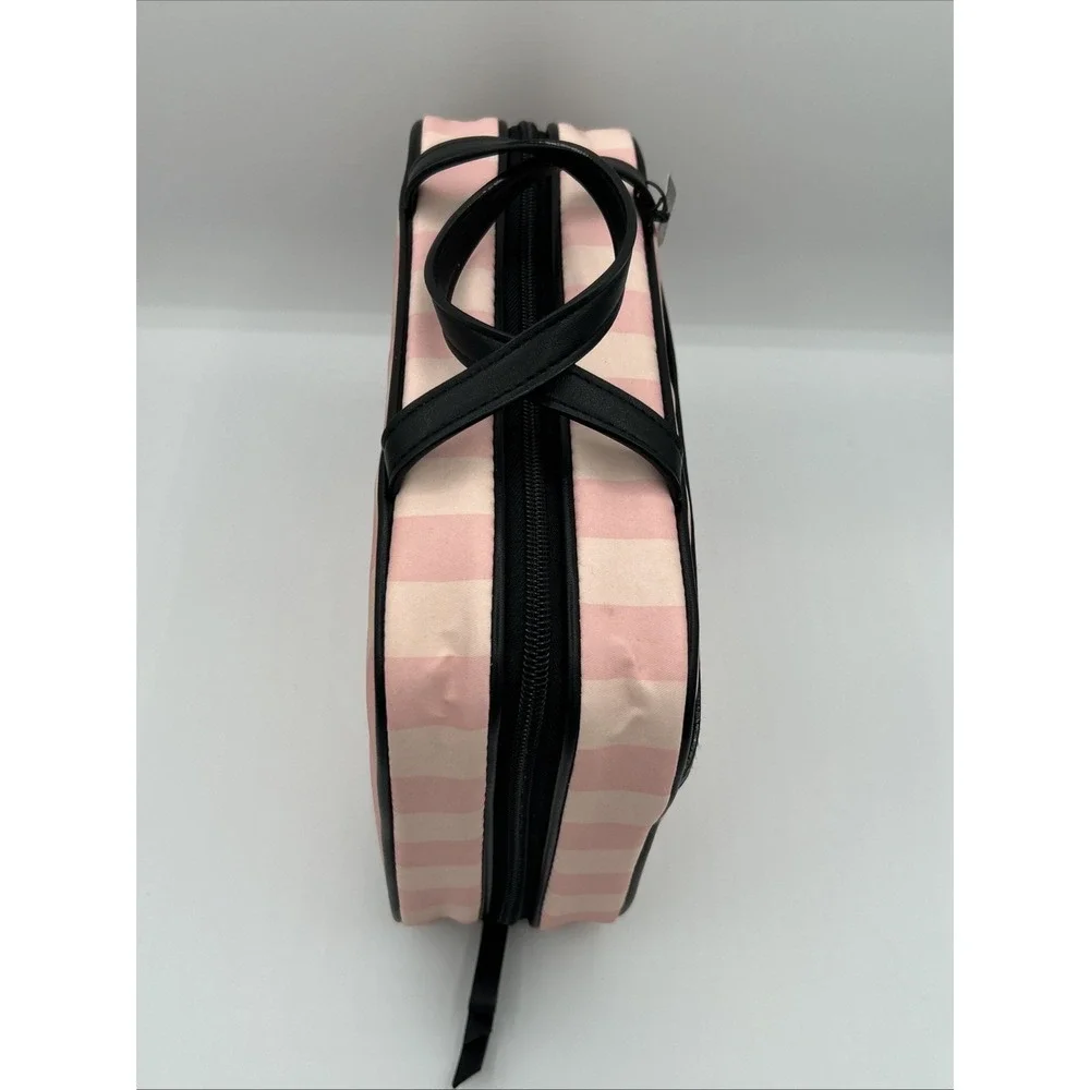 Victoria's Secret Hanging Cosmetics Bag,Heritage Stripes Pink Travel Case NEW - Picture 4 of 15